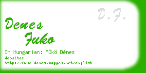 denes fuko business card
