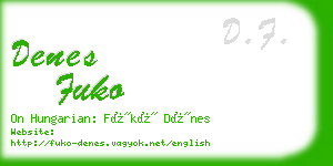 denes fuko business card